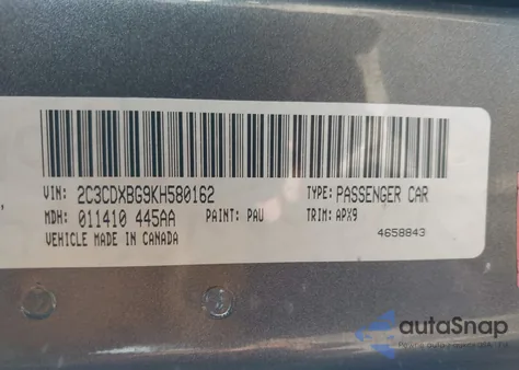 2019 Dodge Charger Sxt Rwd from USA, damaged, VIN 2C3CDXBG9KH580162